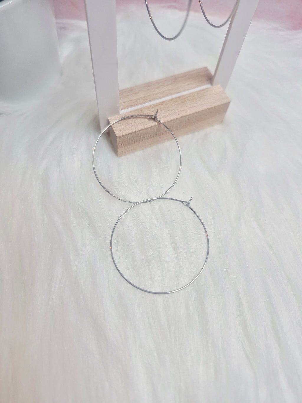 Creole  fine argent 4 cm
